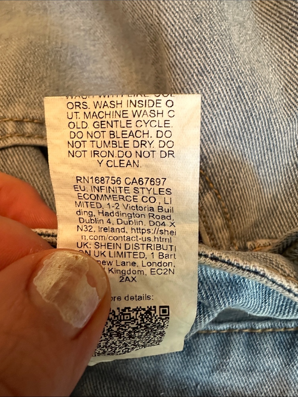 SHEIN Light Blue Frayed Hem Denim Mini Skirt SOLD✅ - Picture 4 of 7